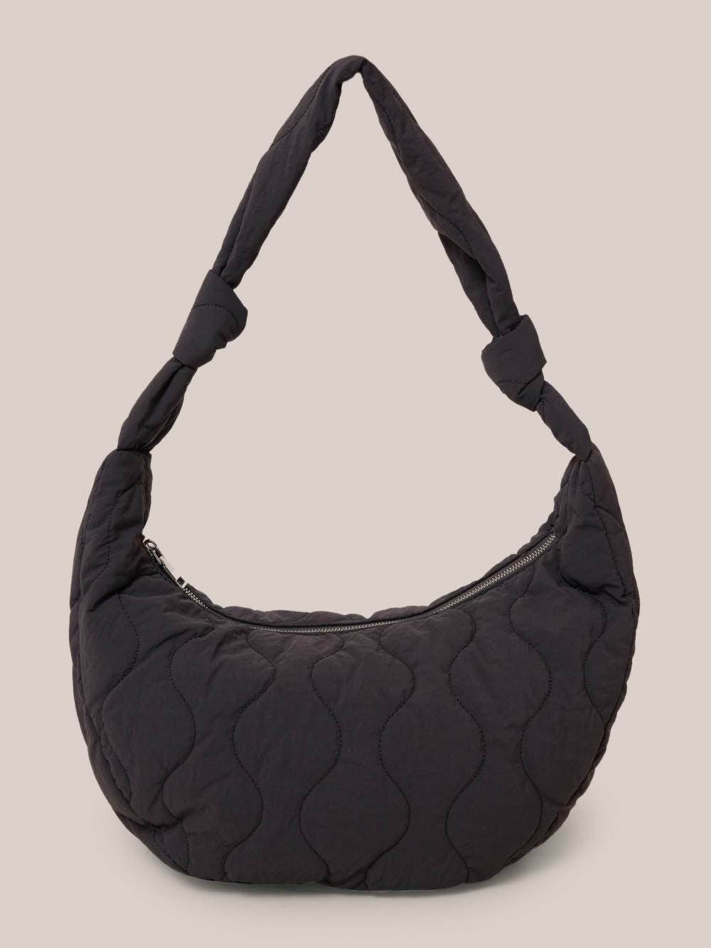 Thrills Never Mind Padded Shoulder Bag - Charcoal