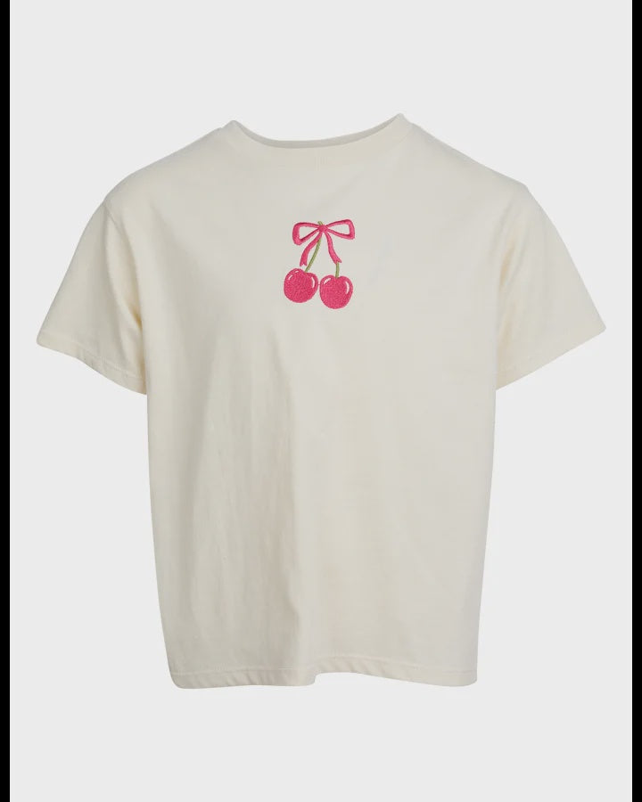 Eve Girl Sweet Cherry Tee - Vintage White