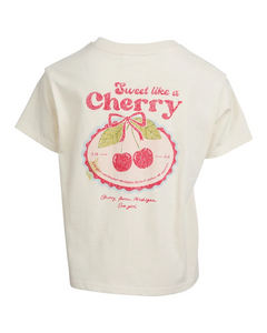 Eve Girl Sweet Cherry Tee - Vintage White