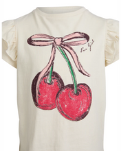 Load image into Gallery viewer, Eve Girl Chloe Cherry Frill Tee - Vintage White
