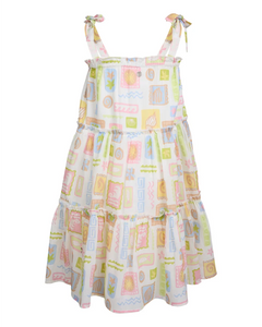 Eve Girl Matisse Tiered Mini Dress (3-7) - Print