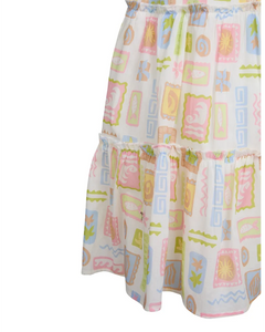 Eve Girl Matisse Tiered Mini Dress (3-7) - Print