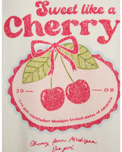 Load image into Gallery viewer, Eve Girl Sweet Cherry Tee - Vintage White (8-14)
