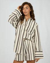 Load image into Gallery viewer, All About Eve Rosa Stripe Shirt - Brown

