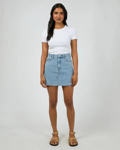 All About Eve Margot Denim Skirt - Light Blue