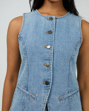 Load image into Gallery viewer, All About Eve Lena Denim Vest - Light Blue
