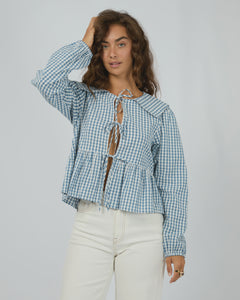 All About Eve Micky Long Sleeve Top - Check