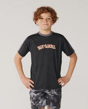 Load image into Gallery viewer, Rip Curl Boys Surf Shack Panel UPF Short Sleeve - Black
