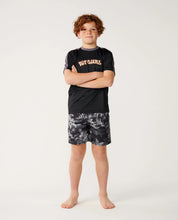 Load image into Gallery viewer, Rip Curl Boys Surf Shack Panel UPF Short Sleeve - Black
