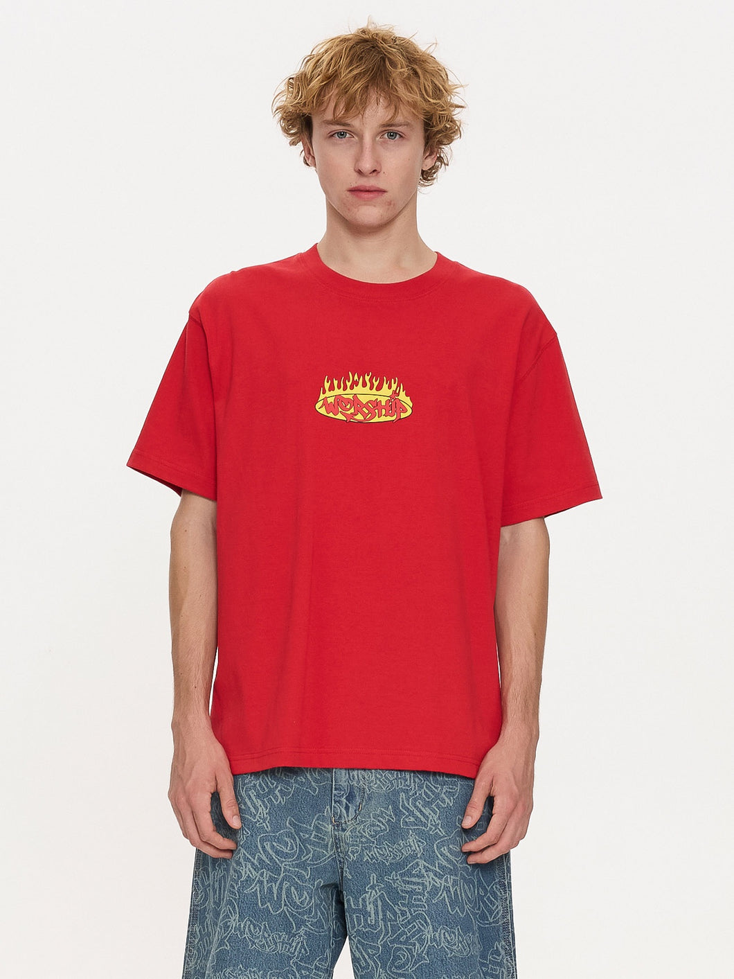 Worship Hot Gossip Tee - Lucky Red