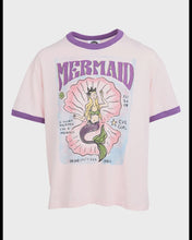 Load image into Gallery viewer, Eve Girl Mermaid Ringer Tee - Pale Pink
