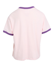 Load image into Gallery viewer, Eve Girl Mermaid Ringer Tee - Pale Pink
