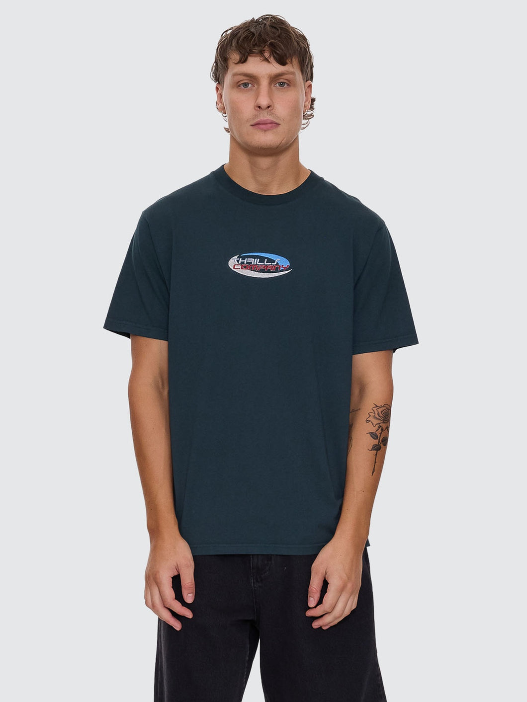 Thrills Track Record Merch Fit Tee - Jasper Green