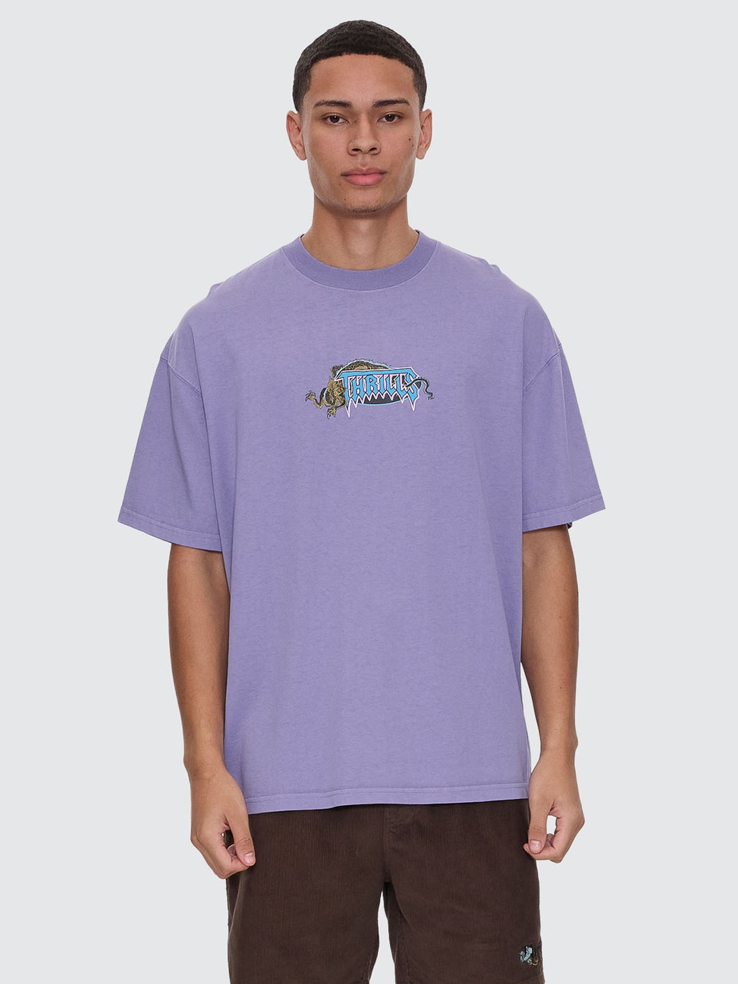 Thrills Lair Box Fit Oversize Tee - Foundation Purple