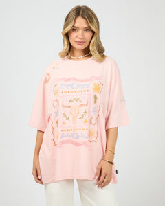 All About Eve Aloha Howdy Oversized Tee - Petal Pink