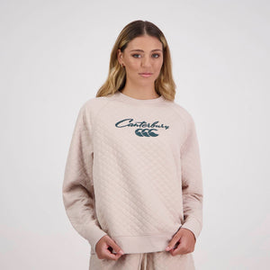 Canterbury Scene-Set Crew Sweat - Oatmeal Marle