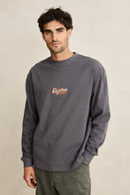 Load image into Gallery viewer, Rhythm Hallmark Heavy Vintage Embroidered Long Sleeve Shirt - Coal
