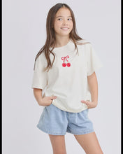 Load image into Gallery viewer, Eve Girl Sweet Cherry Tee - Vintage White (8-14)
