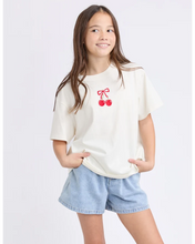 Load image into Gallery viewer, Eve Girl Sweet Cherry Tee - Vintage White (8-14)
