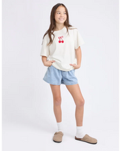 Load image into Gallery viewer, Eve Girl Sweet Cherry Tee - Vintage White (8-14)
