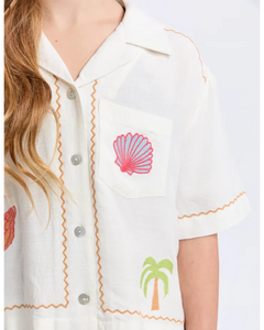 Eve Girl Sunrays Shirt - Vintage White