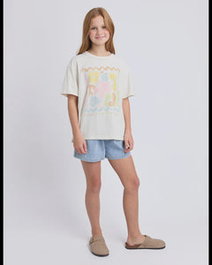 Eve Girl Tropical Tee - Vintage White