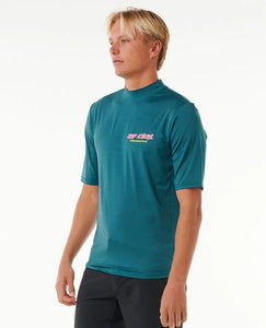 Rip Curl Quest Lockup UV Short Sleeve Rash Vest