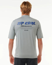 Load image into Gallery viewer, Rip Curl Quest Lockup UV Short Sleeve Rash Vest - Grey Marle
