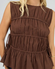Load image into Gallery viewer, All About Eve Lou Lou Tie Top - Brown
