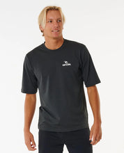 Load image into Gallery viewer, Rip Curl Stack Brand ICON UPF S/S Rashie - Black Marle
