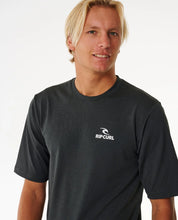 Load image into Gallery viewer, Rip Curl Stack Brand ICON UPF S/S Rashie - Black Marle
