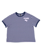 Load image into Gallery viewer, Eve Girl (3-7) Lounge Club Stripe Tee Navy
