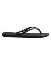 Load image into Gallery viewer, Havaianas Slim Metal Logo Thongs - Black/Silver
