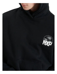 Nena & Pasadena Mortar Heavy Relaxed Hooded Sweater - Jet Black