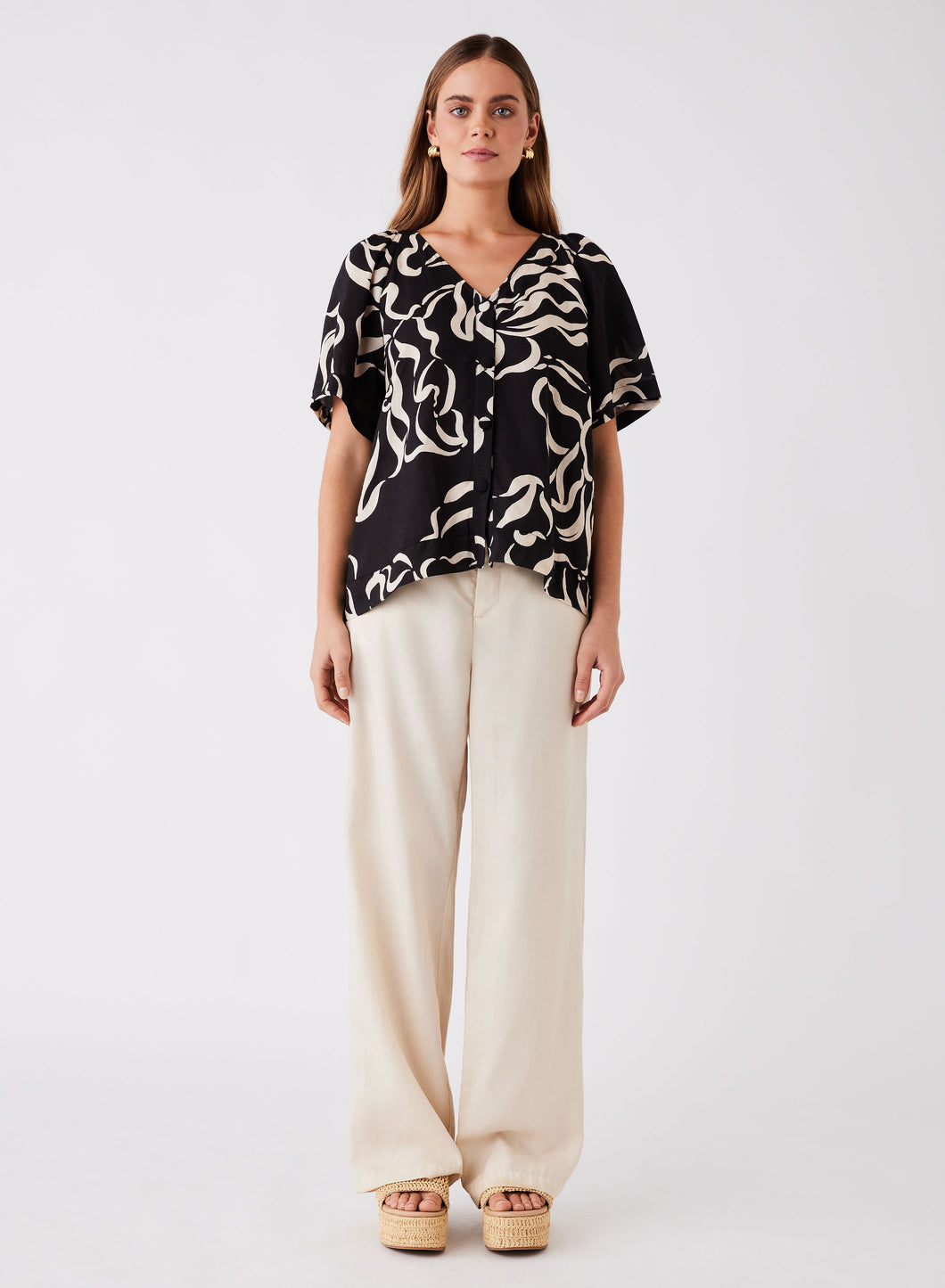 Esmaee' Sandy Wave Blouse - Print