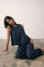 Load image into Gallery viewer, Esmaee Revival Denim Top - Dark Blue Denim
