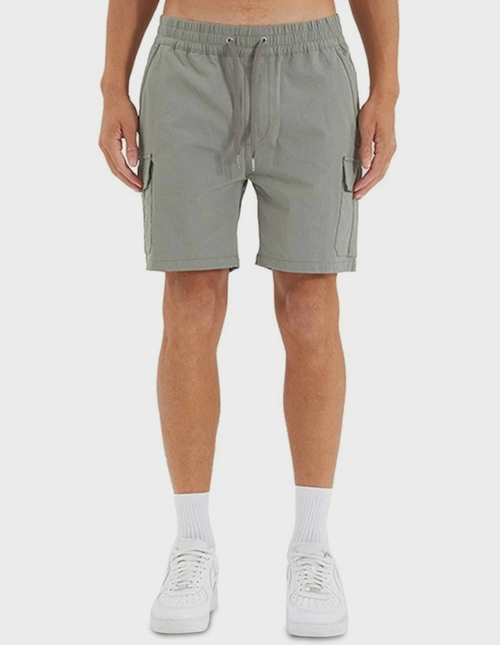 Nena & Pasadena S150 Slim Strech Cargo Short - Slate Grey
