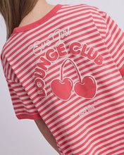 Load image into Gallery viewer, Eve Girl (3-7) Lounge Club Stripe Tee - Watermelon
