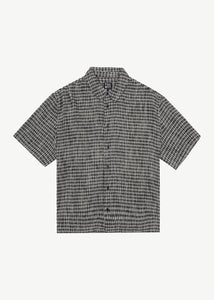 Afends Asta Seer Sucker Regular Shirt - Steel