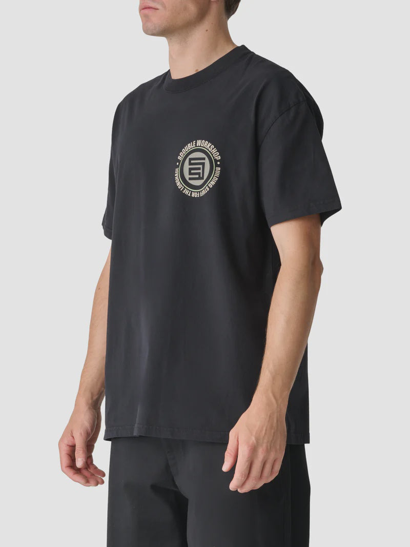 S-Double Workshop Dot SS Tee - Pigment Black