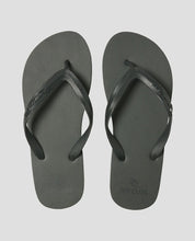 Load image into Gallery viewer, Rip Curl Brand Logo Bloom Open Toe Thongs - Black
