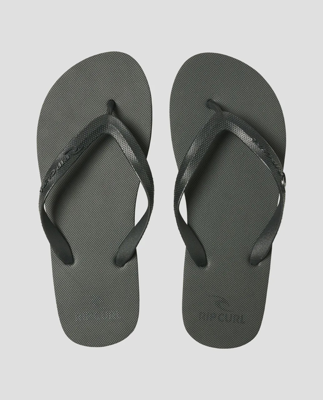 Rip Curl Brand Logo Bloom Open Toe Thongs - Black