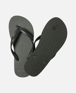 Rip Curl Brand Logo Bloom Open Toe Thongs - Black