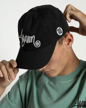 Load image into Gallery viewer, S Double Shawn Script Strapback Cap - Black
