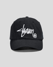 Load image into Gallery viewer, S Double Shawn Script Strapback Cap - Black
