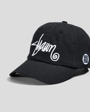 Load image into Gallery viewer, S Double Shawn Script Strapback Cap - Black
