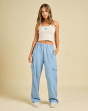Load image into Gallery viewer, Rhythm Insider Cargo Track Pant - Dusty Blue

