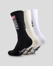 Load image into Gallery viewer, S Double S Cube Mid Block Sock 3 Pack - Assorted

