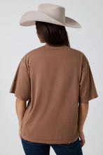 Load image into Gallery viewer, Ringers Western Running Herd Women's Oversized T-Shirt - Washed Saddle Brown
