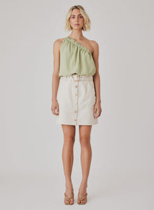 Esmaee Kokomo Denim Skirt - Ivory